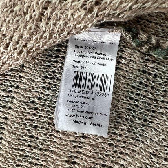 *NWT* IVKO coatigan with sea shell motif (size EU 36/38) - Picture 14 of 14